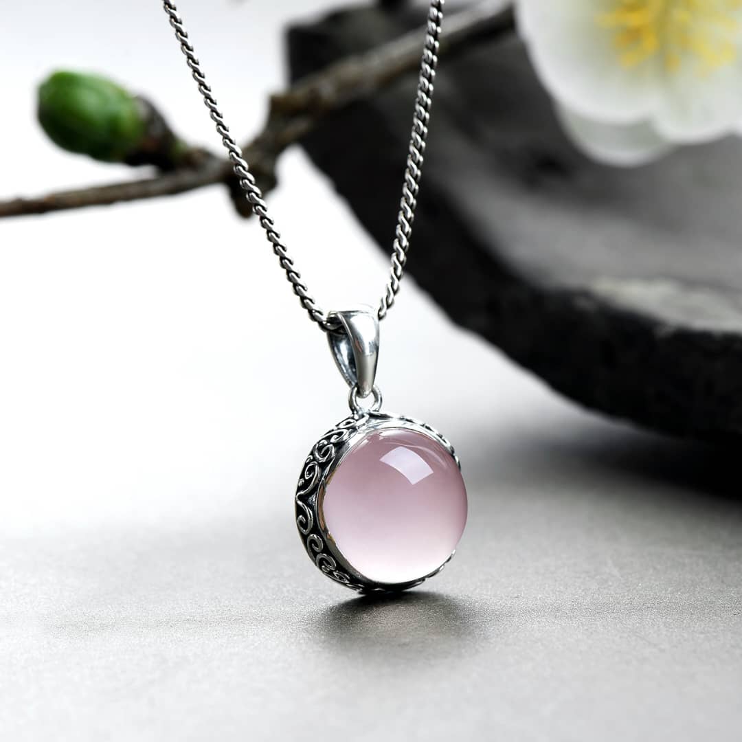 Rose Quartz Crystal Necklace