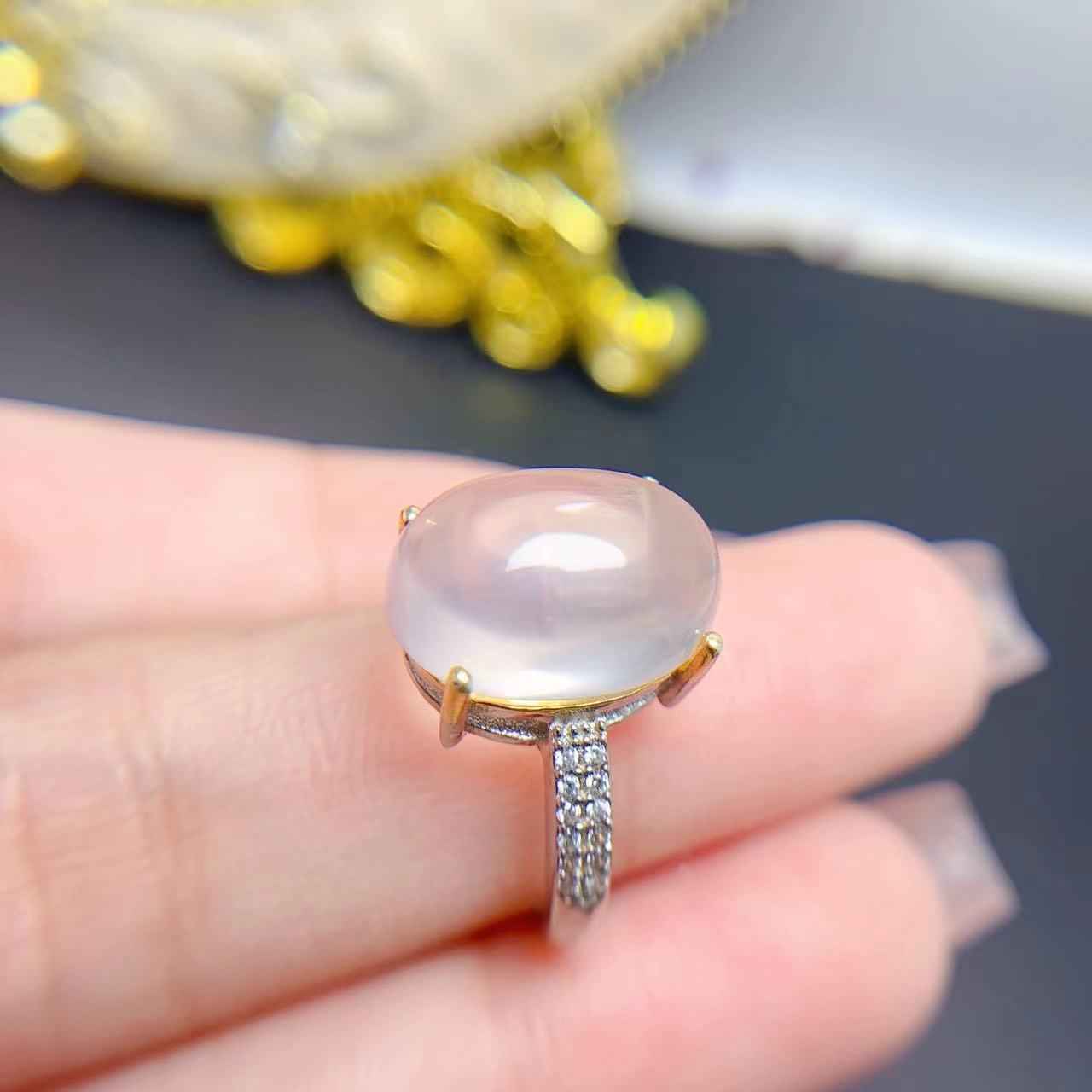 Rose Quartz Wedding Ring