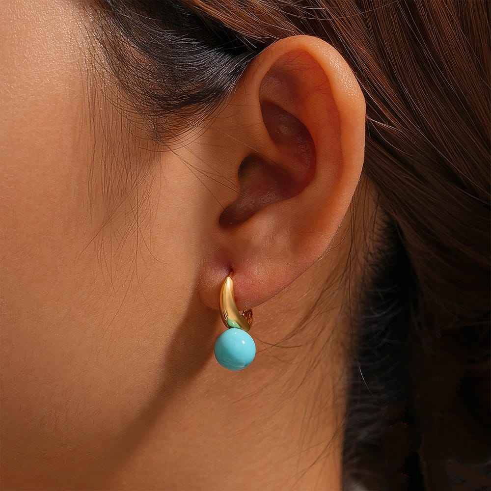 turquoise drop earrings