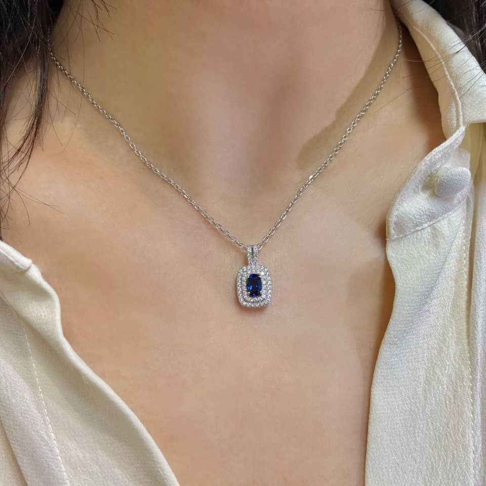 Sapphire Pendant Necklace