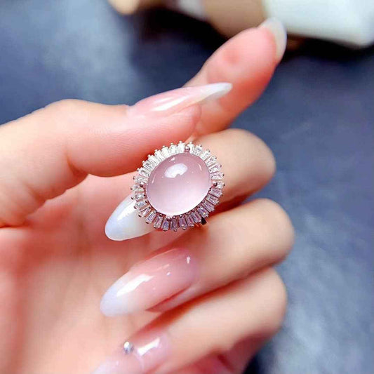 rose quartz engagement rings