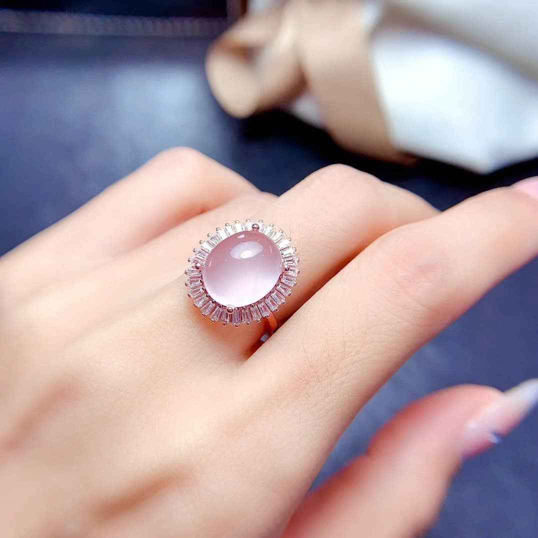 rose quartz engagement rings