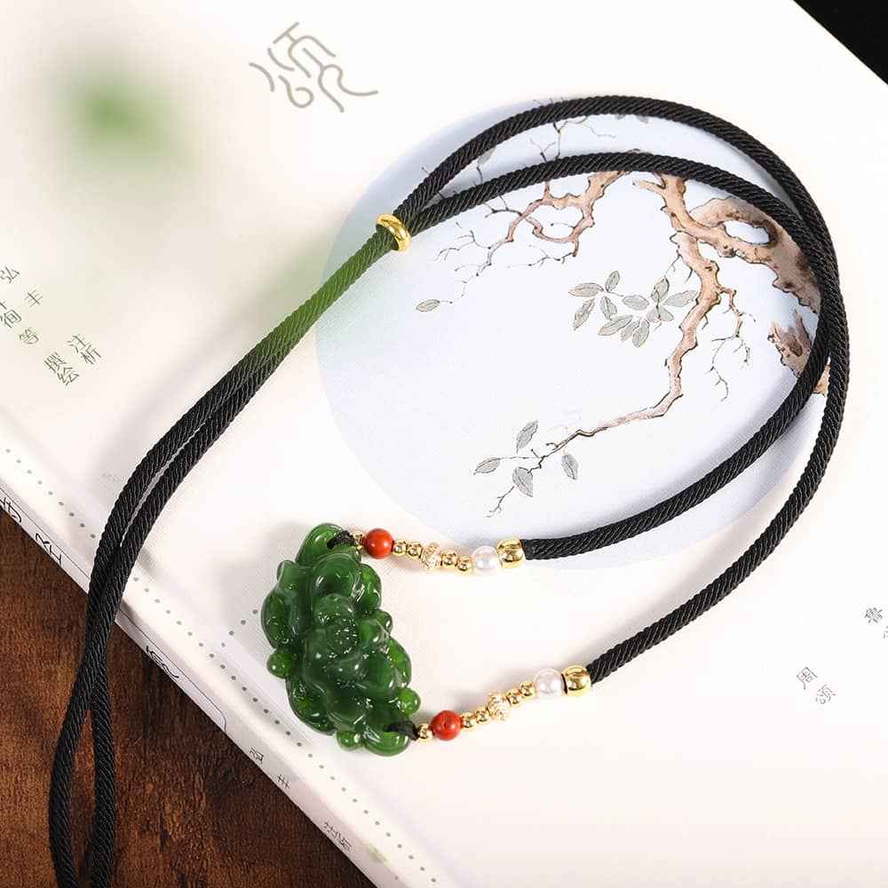 Flower Jade Necklace