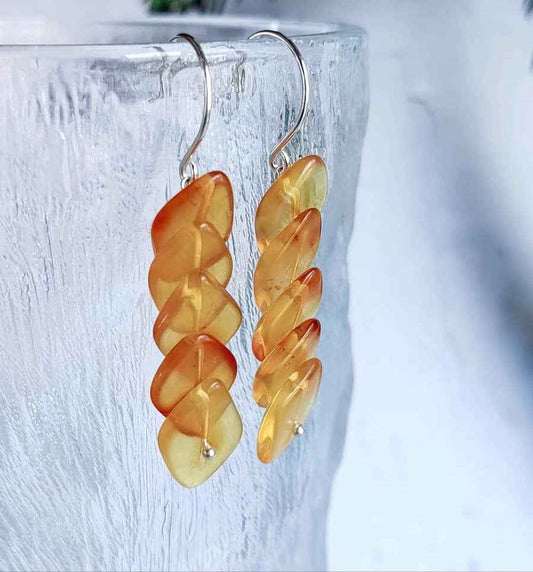 amber drop earrings