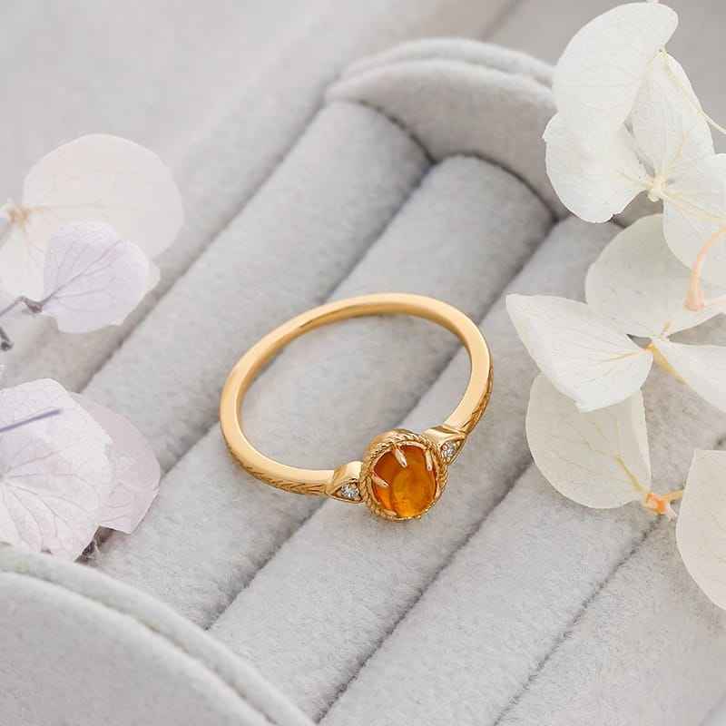 Amber Engagement Ring