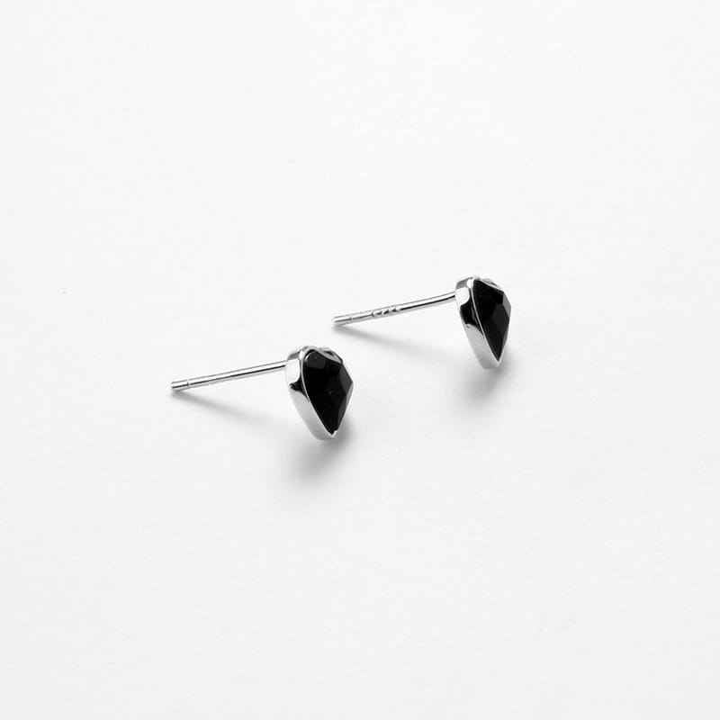 obsidian earrings stud