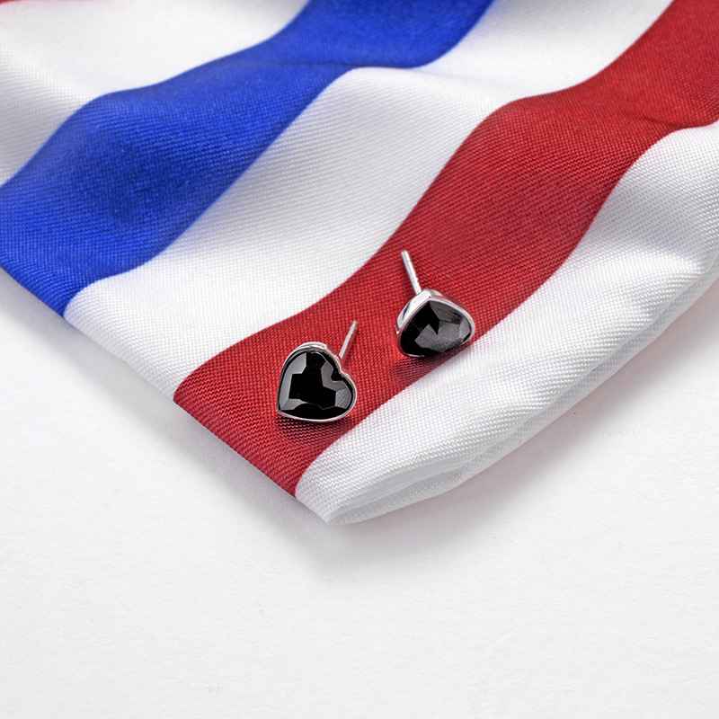 obsidian earrings stud