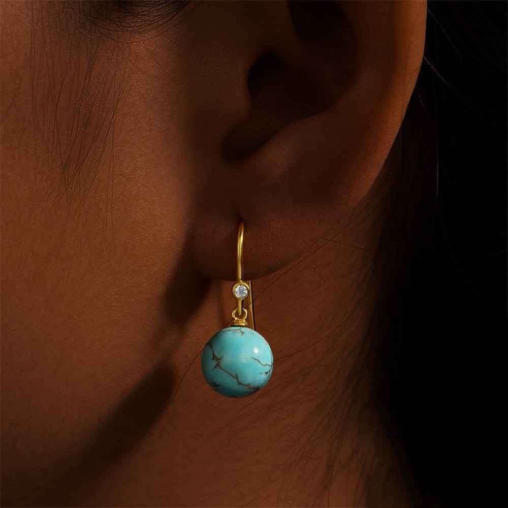 turquoise dangle earrings