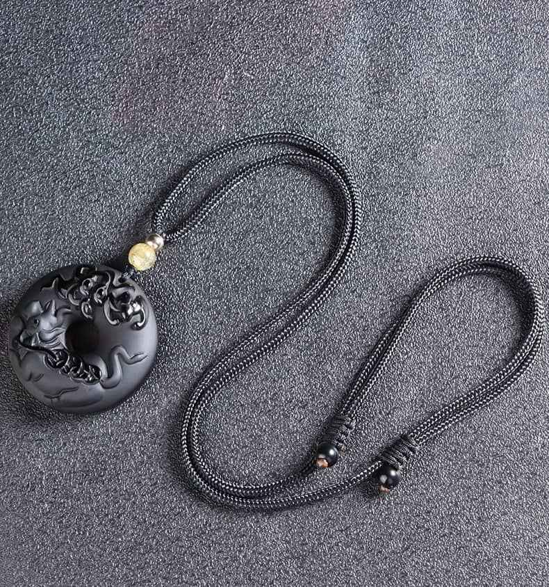 Obsidian Crystal Necklace 