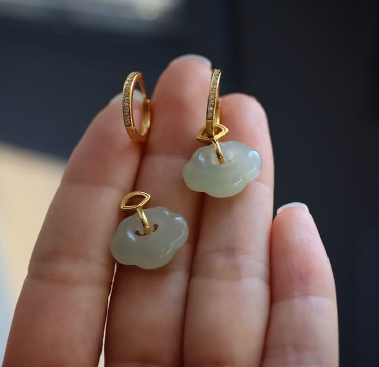 jade drop earrings