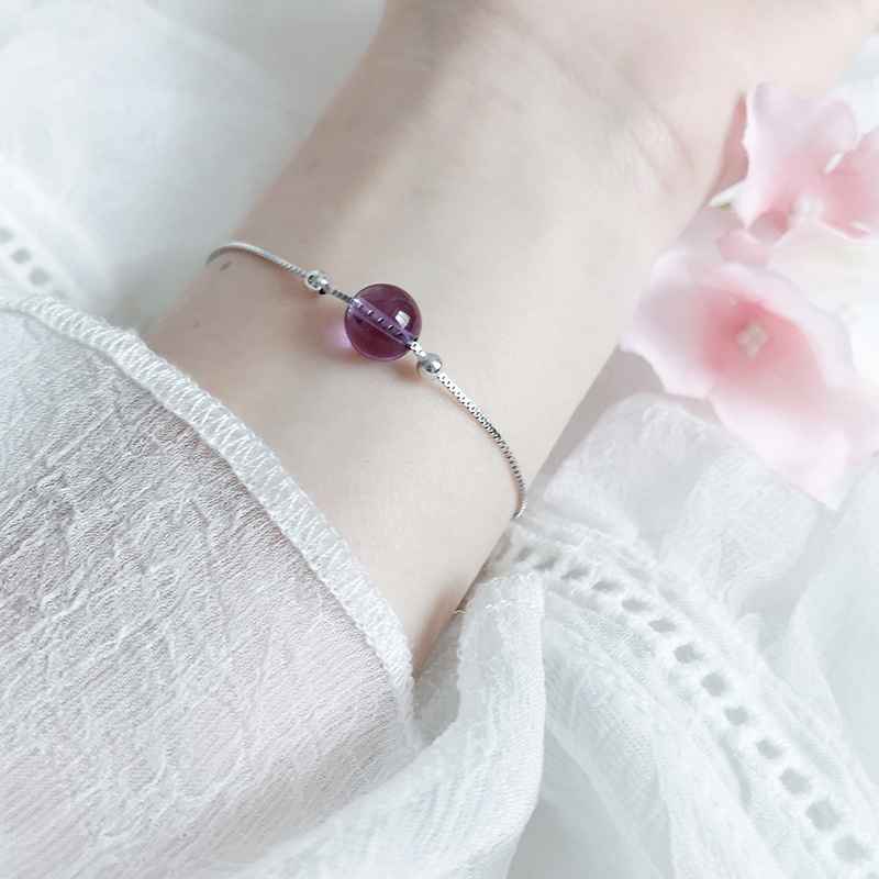 amethyst silver bracelet