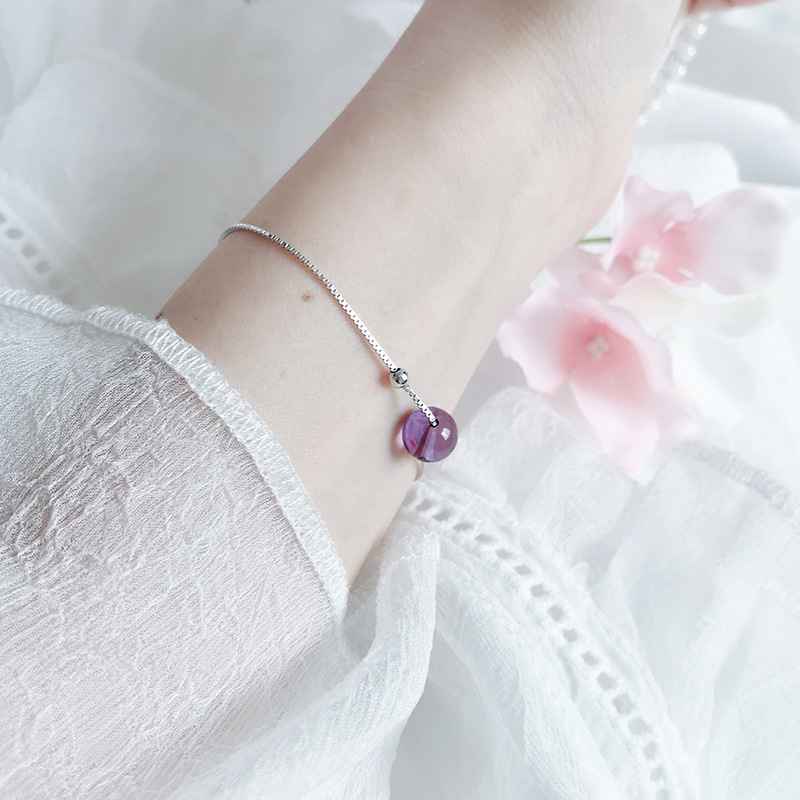 amethyst silver bracelet