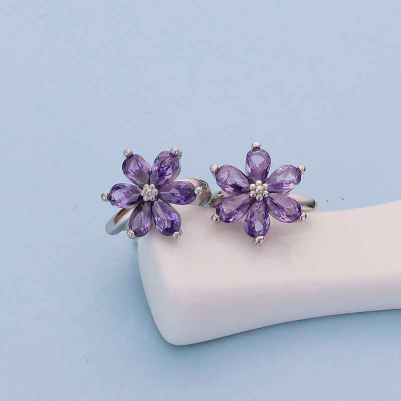 Amethyst Earrings Silver