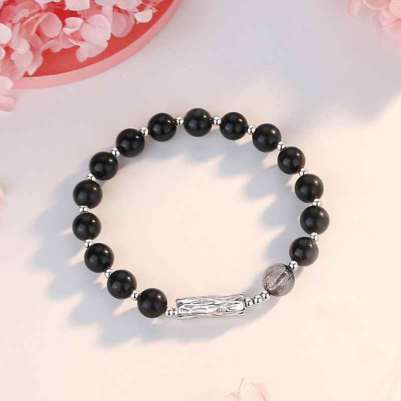 Silver Obsidian Bracelet - Matching Bracelets