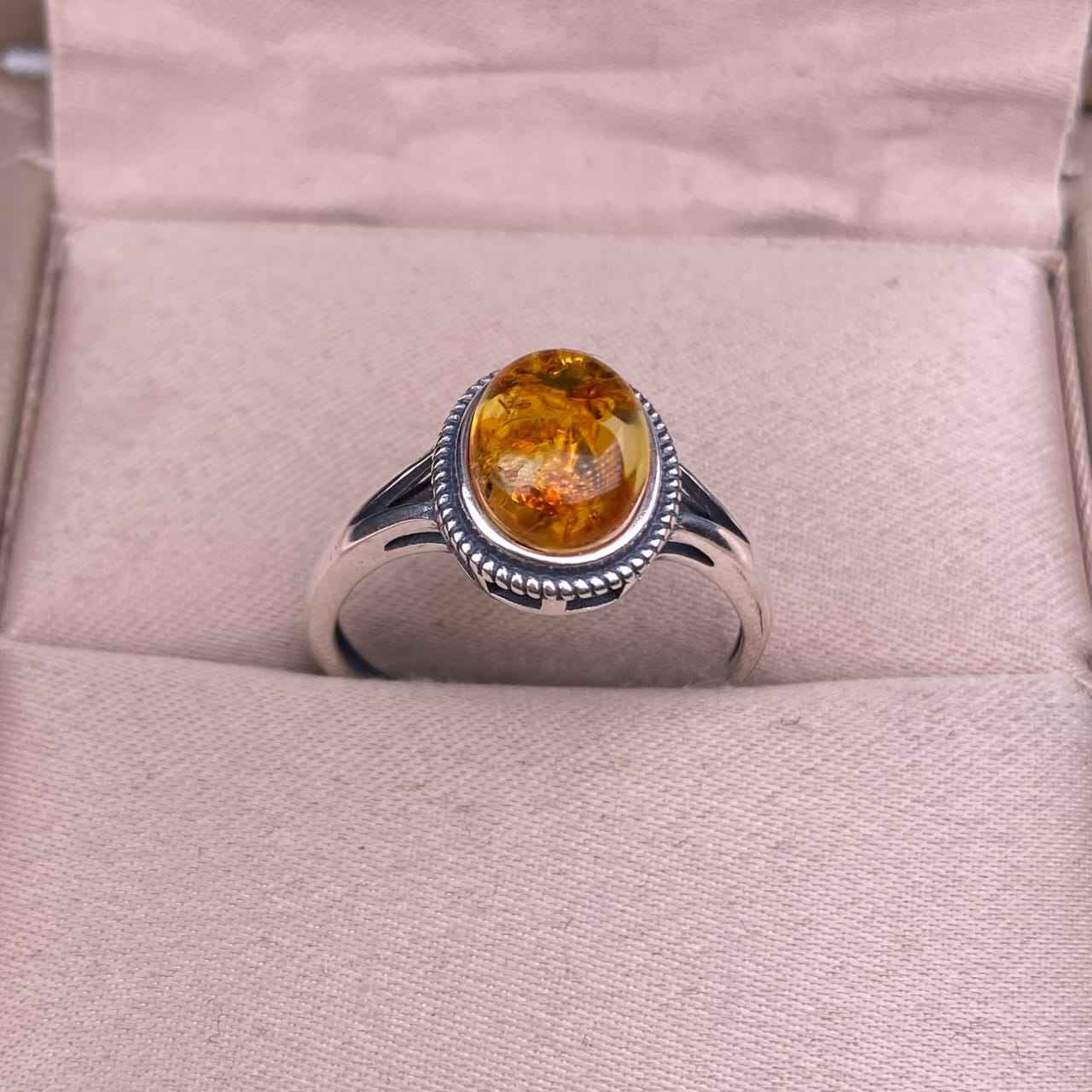 Amber Stone Ring