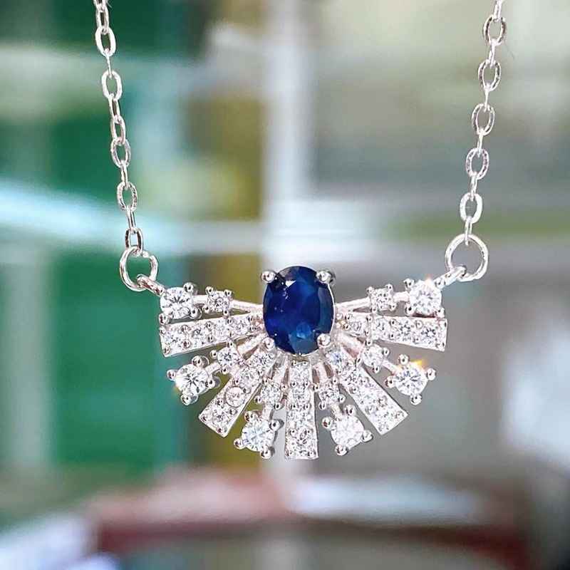 Sapphire Diamond Necklace