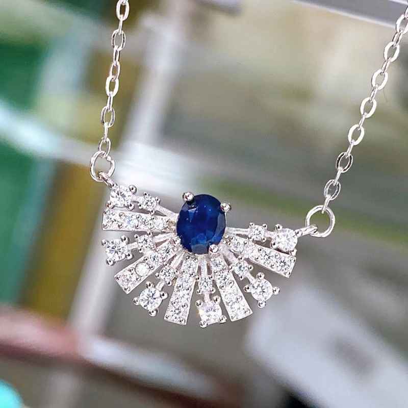 Sapphire Diamond Necklace