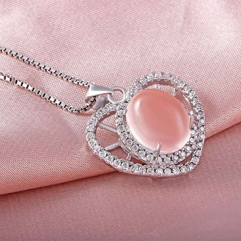 Rose Quartz Heart Necklace