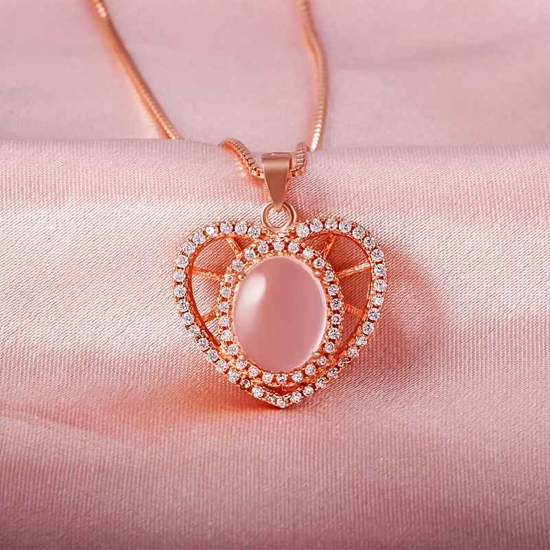 Rose Quartz Heart Necklace