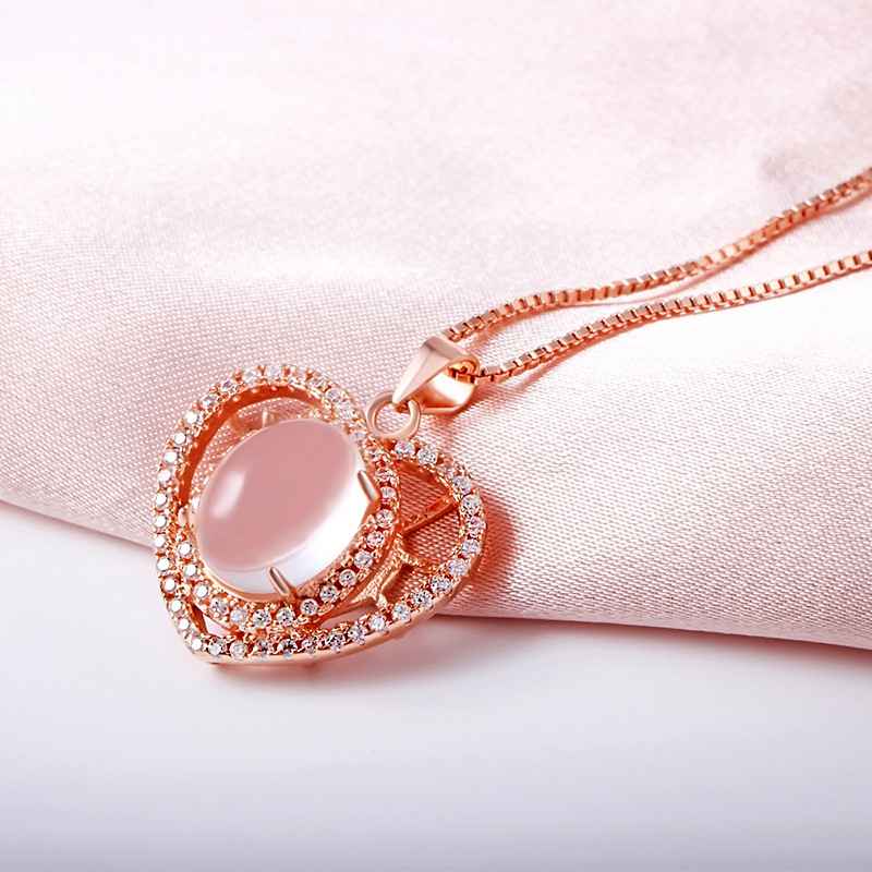 Rose Quartz Heart Necklace