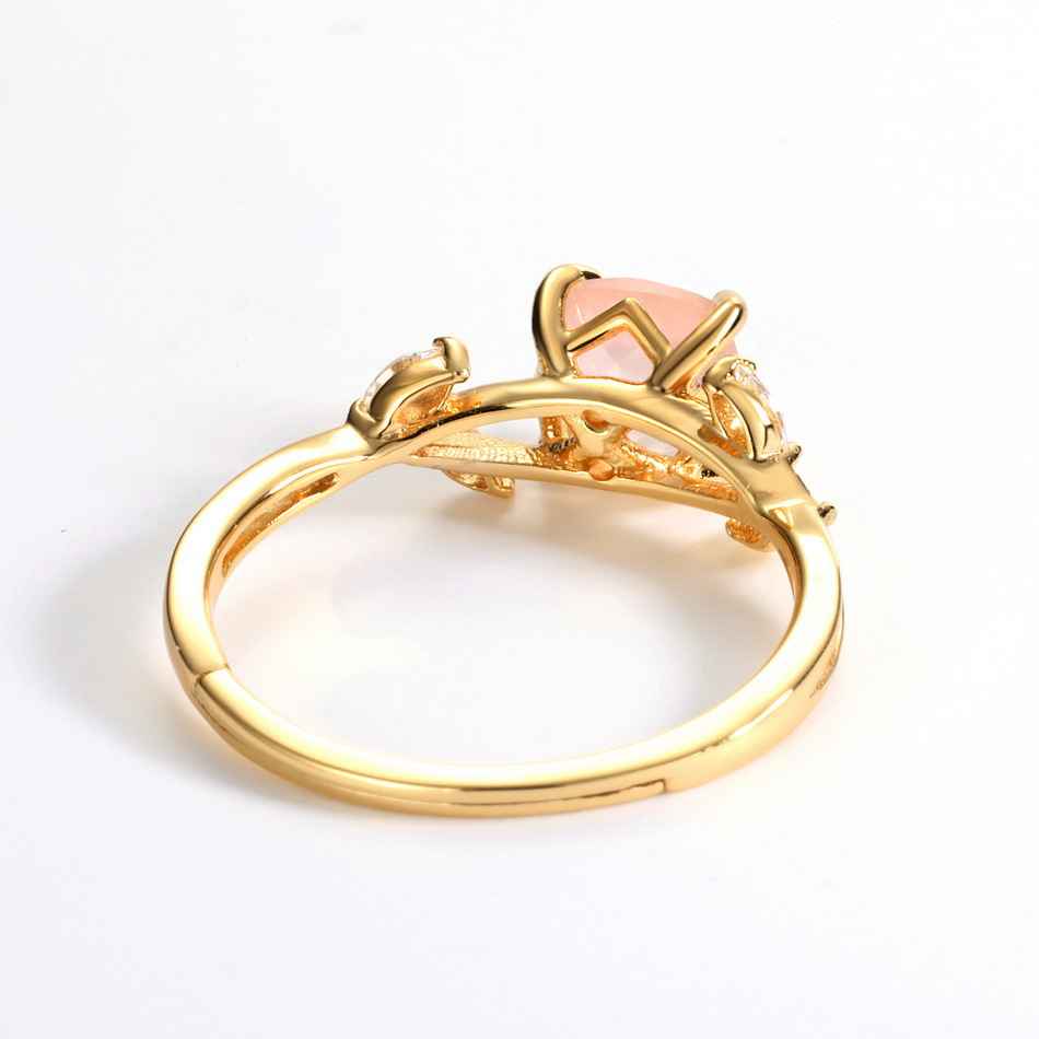 Rose Quartz Gold Ring