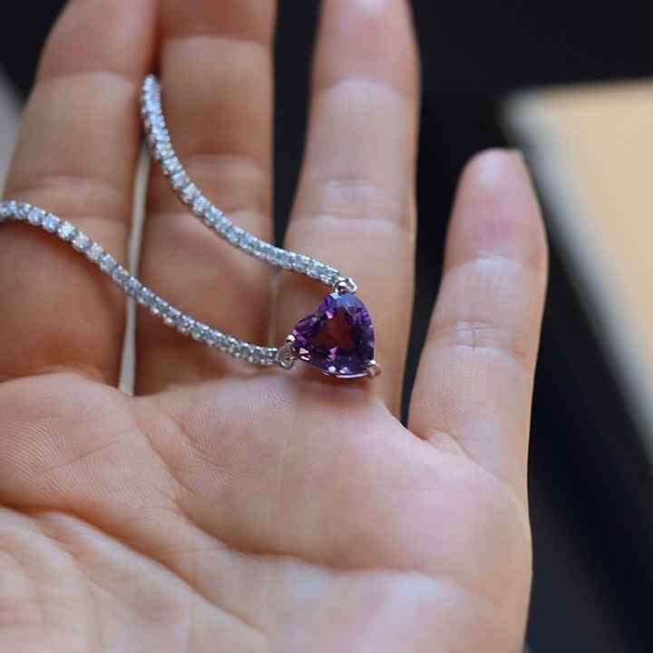 Amethyst Heart Necklace