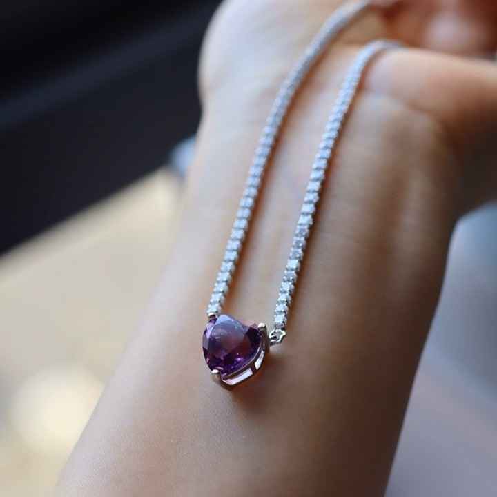 Amethyst Heart Necklace