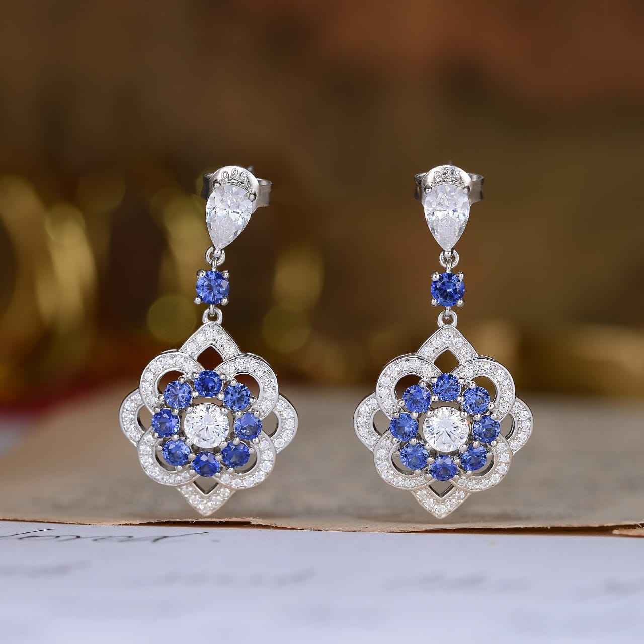 sapphire diamond earrings