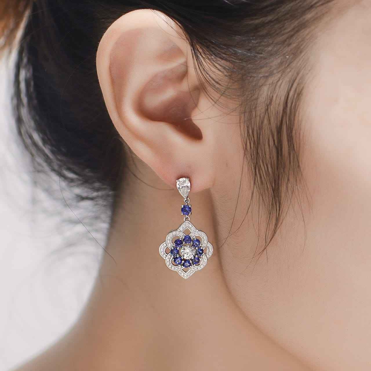 sapphire diamond earrings