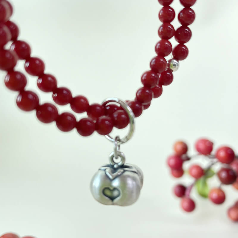 Red Coral Bead Bracelet