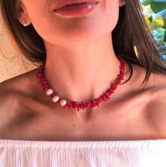 Red Branch Coral Necklace