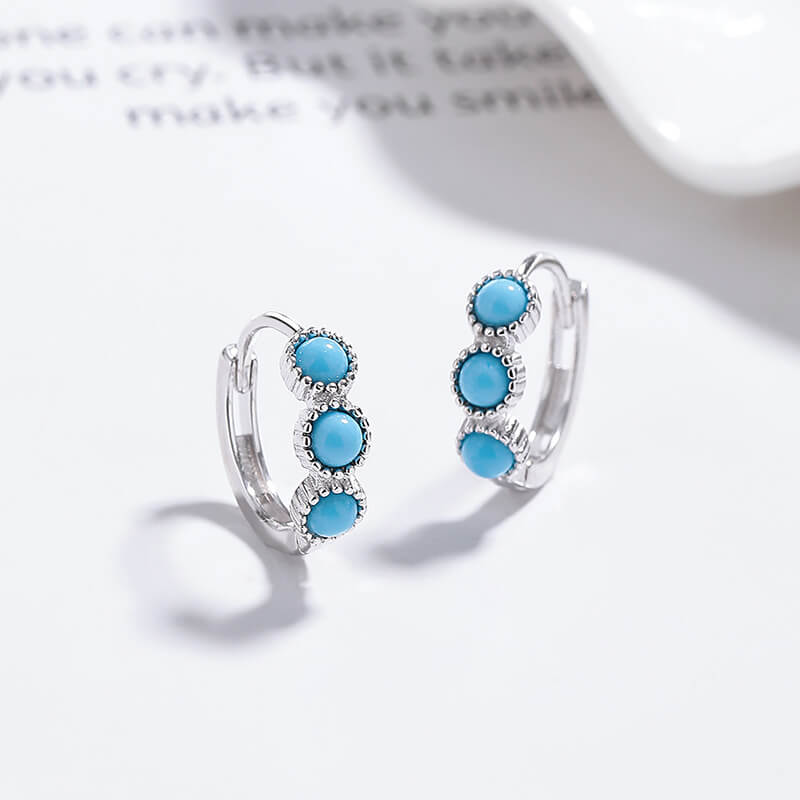 Turquoise Hoop Earrings