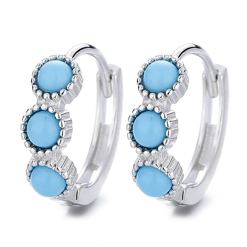 Turquoise Hoop Earrings