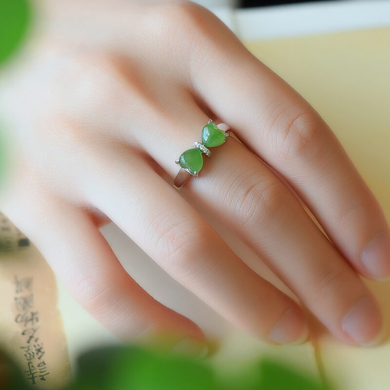 Jade Bow Ring