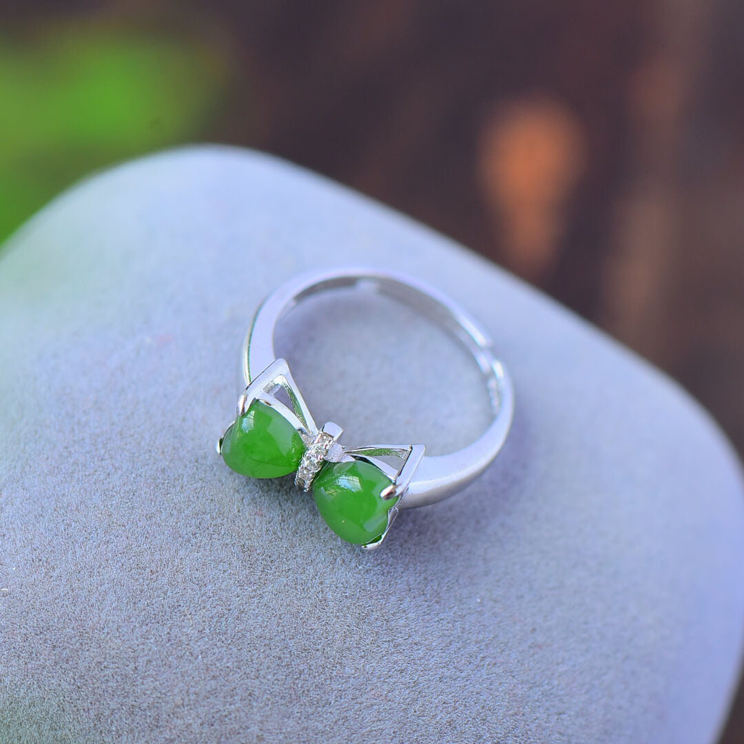 Jade Bow Ring