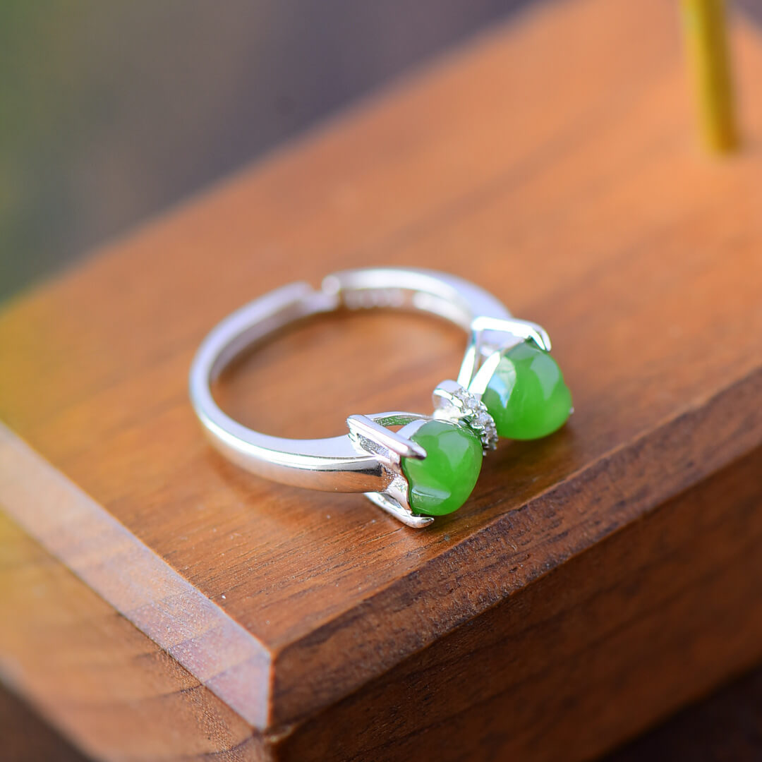 Jade Bow Ring