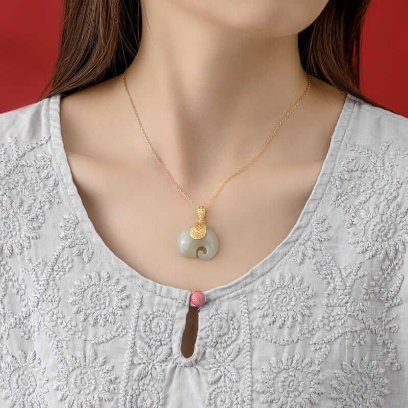 Jade Elephant Necklace