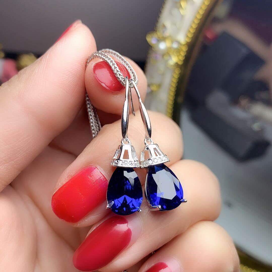 Sapphire Dangle Earrings