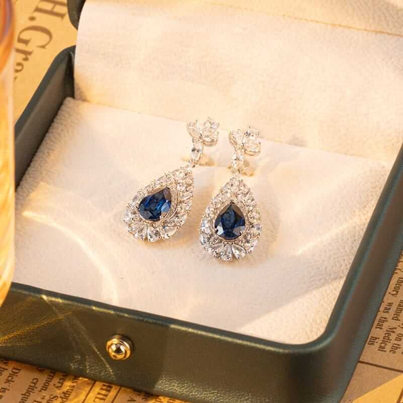 Sapphire Teardrop Earrings