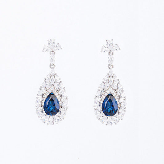 Sapphire Teardrop Earrings