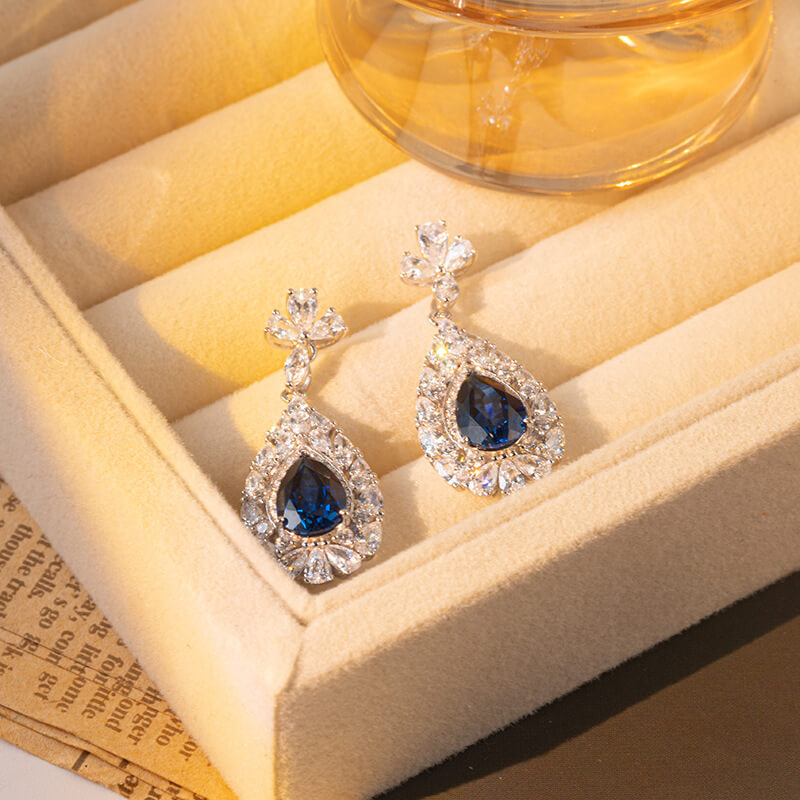 Sapphire Teardrop Earrings