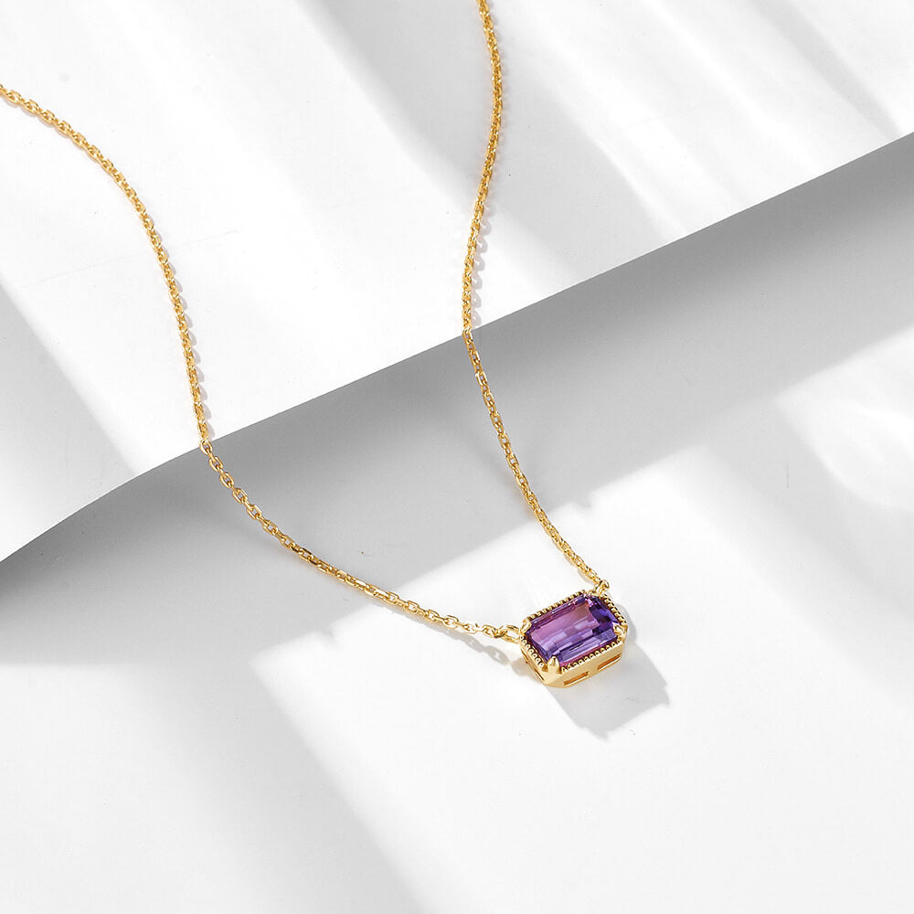 Amethyst Gold Necklace