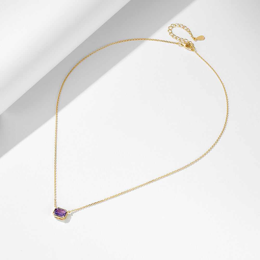 Amethyst Gold Necklace