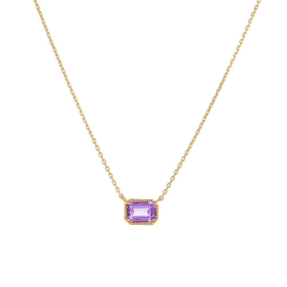 Amethyst Gold Necklace