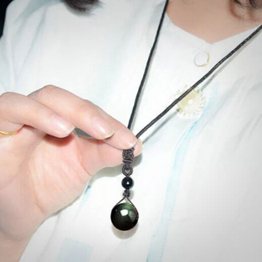 Obsidian Stone Necklace