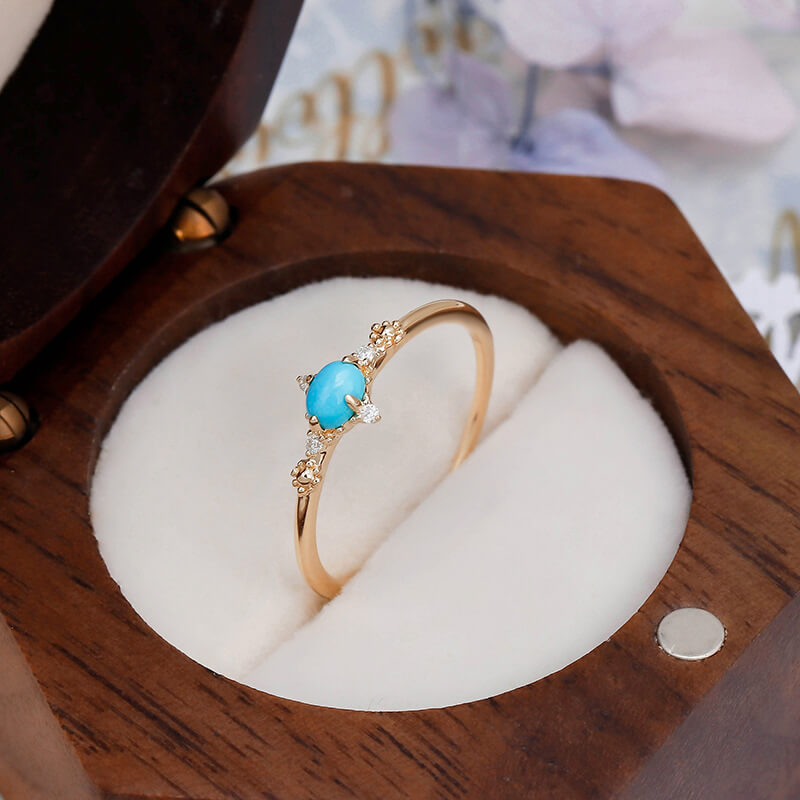 Turquoise Diamond Ring