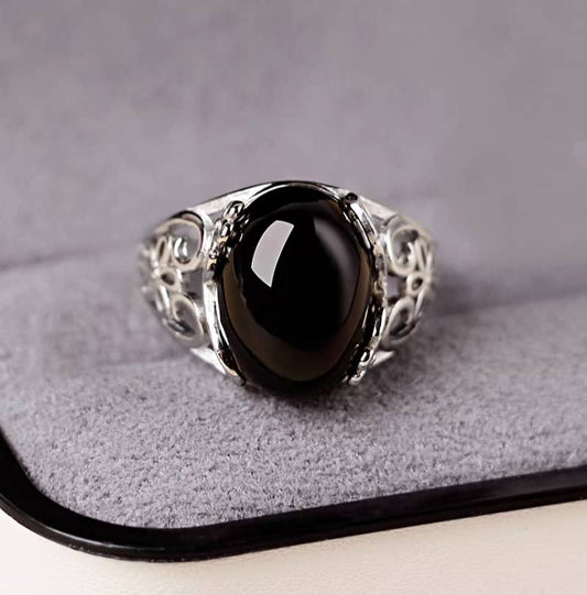 Obsidian Wedding Ring