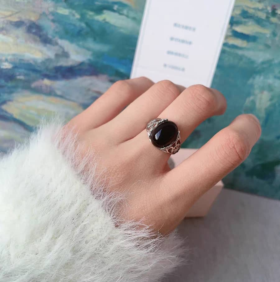 Obsidian Wedding Ring