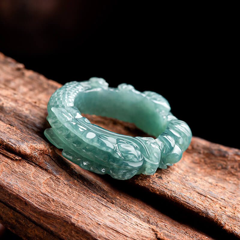 Dragon Ring Feng Shui - Mens Jade Ring