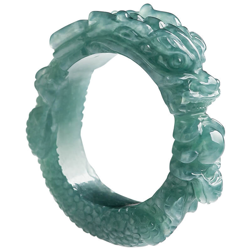 Dragon Ring Feng Shui - Mens Jade Ring